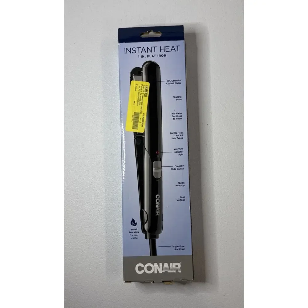 Conair Instant Heat 1″ Flat Iron Ceramic Plates – Open Box